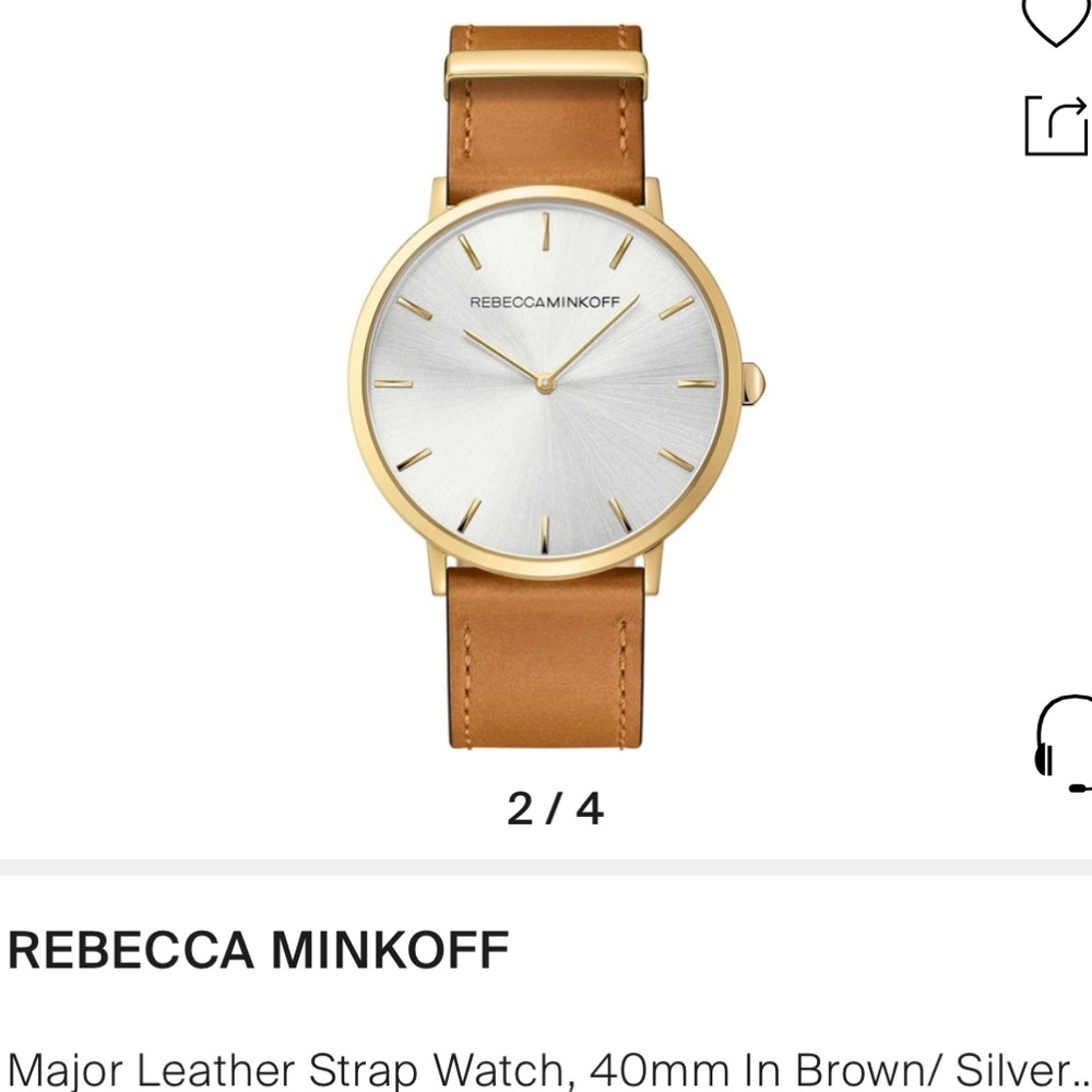 Rebecca Minkoff Major Leather Strap Watch